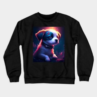 Puppy in Space Crewneck Sweatshirt